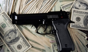 handgun on cash money handgun on cash money