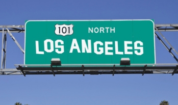 Los Angeles freeway sign Los Angeles freeway sign