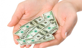 Small money in hands Small money in hands
