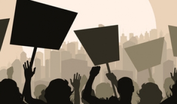 Protester rally Protester rally
