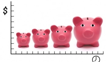 Rising piggy bank chart Rising piggy bank chart