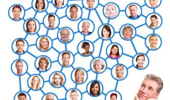 social media chart and man social media chart and man