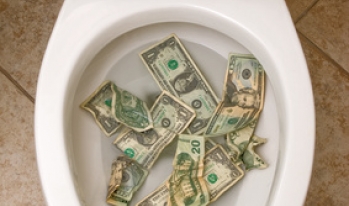 toilet filled with cash money toilet filled with cash money