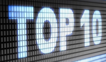 top 10 on electronic screen top 10 on electronic screen
