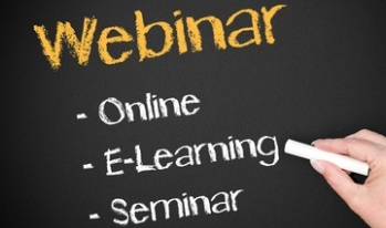 hand writing webinar on chalkboard hand writing webinar on chalkboard